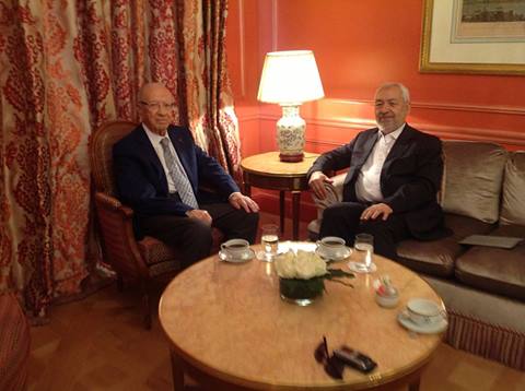 Rached Ghannouchi part à Paris rencontrer Béji Caïd Essebsi