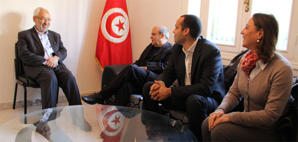 Tunisie - Rencontre entre Rached Ghannouchi et Yassine Ibrahim