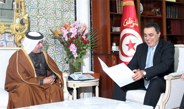 Mehdi Jomâa reçoit l'ambassadeur du Qatar en Tunisie