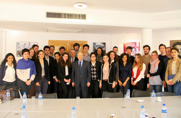 Des étudiants de Sciences Po Paris chez Béji Caïd Essebsi