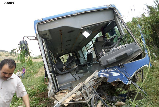  Tunisie - Plus de 40 élèves blessés dans un nouvel accident de bus, près de Ras Jebel (vidéo)