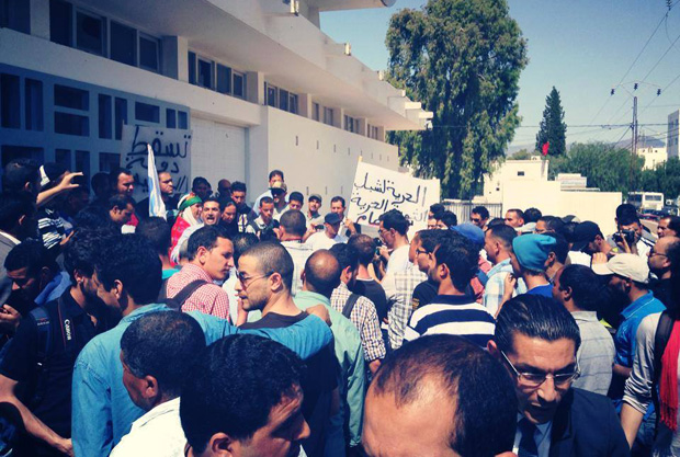Kasserine- Agression des journalistes en marge du procès Issam Omri 