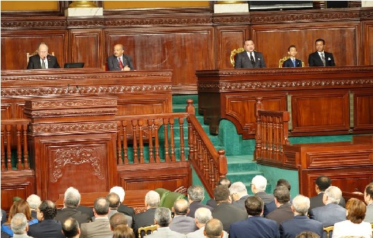 Le roi Mohammed VI prononce un discours à la plénière extraordinaire de l'ANC