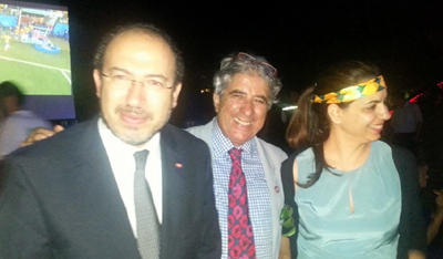 Soirée de l'ambassade du Brésil : Amel Karboul en supportrice