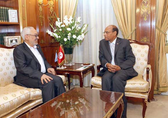 Tunisie - Préoccupé par la Palestine, Marzouki se concerte avec plusieurs chefs de partis