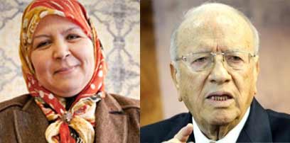 Mehrezia Labidi  Bji Cad Essebsi: Tu me fais piti ! (audio)