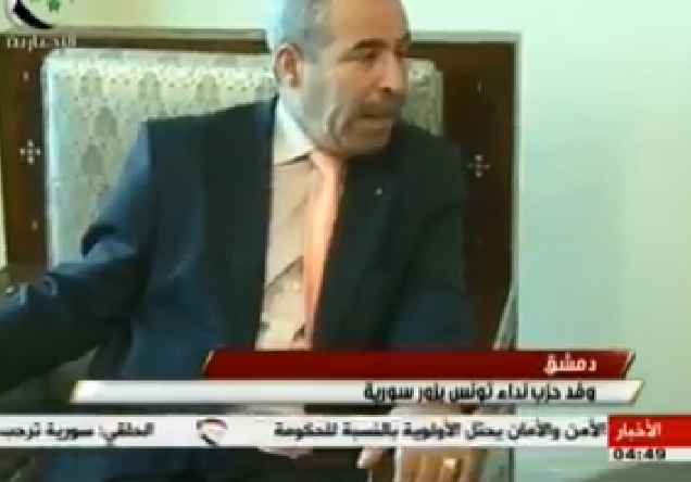 Lazhar Akremi prside une dlgation de Nidaa Tounes en visite en Syrie