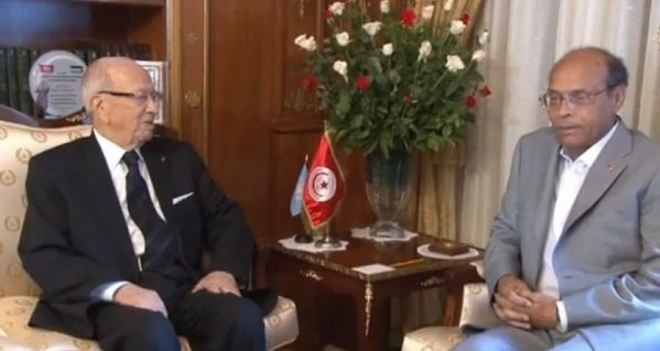 Moncef Marzouki flicite Bji Cad Essebsi pour sa victoire et appelle au calme