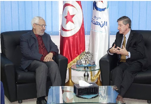 Tunisie - Rached Ghannouchi reçoit Jacob Walles