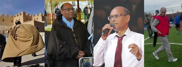 Moncef Marzouki, de la kachabia  la cravate et de la cravate  la tenue de football