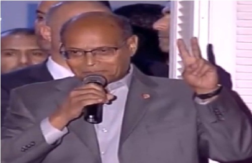 Devant des milliers de personnes, Marzouki met en doute les rsultats des lections (vido)