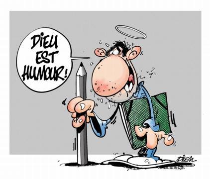 Le caricaturiste algrien Dilem ragit  l'attentat de Charlie Hebdo : Dieu est humour !