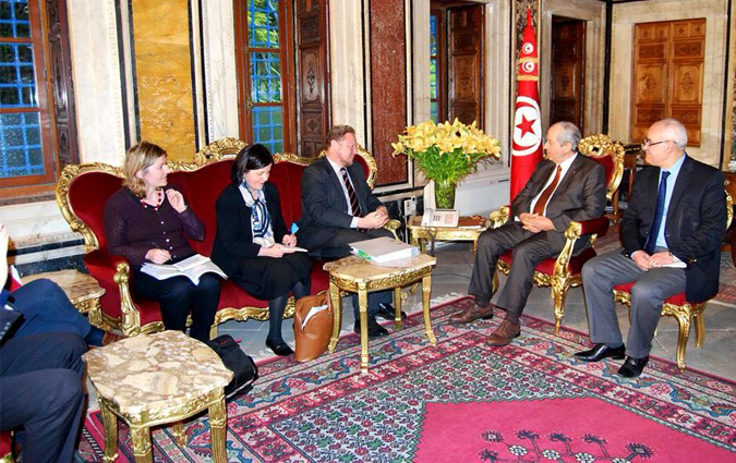 Tunisie - Mohamed Ennaceur reoit une dlgation de l'UE conduite par Michael Khler