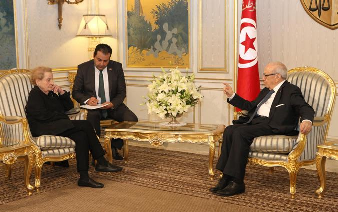 Le renforcement des relations tuniso-amricaines au cur d'une runion entre BCE et Madeleine Albright