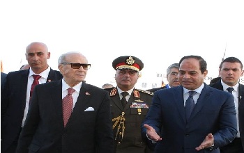 Bji Cad Essebsi reu par Abdelfatteh El Sissi en Egypte 