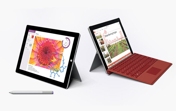 Surface 3, la tablette la plus fine et la plus lgre de la gamme Surface de Microsoft