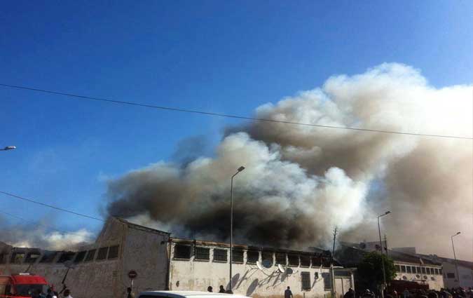 Grave incendie au souk Moncef Bey  Tunis