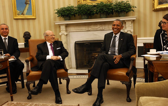 Bji Cad Essebsi reu par Barack Obama