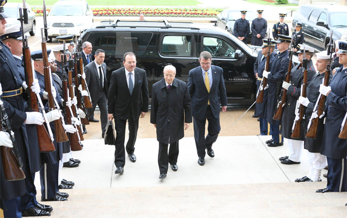 Bji Cad Esebsi aux Etats-Unis- Visite du Pentagone, du Congrs, du Snat et de l'ambassade de Tunisie 