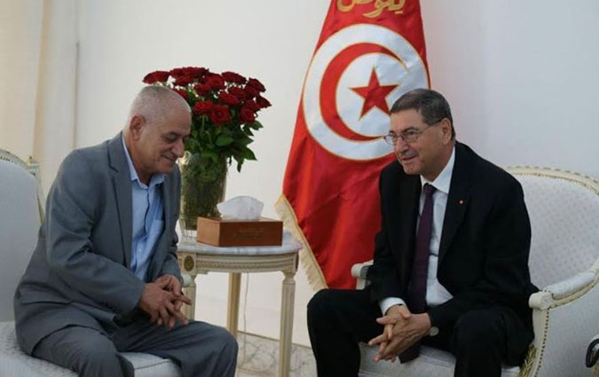 Tunisie - Habib Essid reoit Houcine Abassi