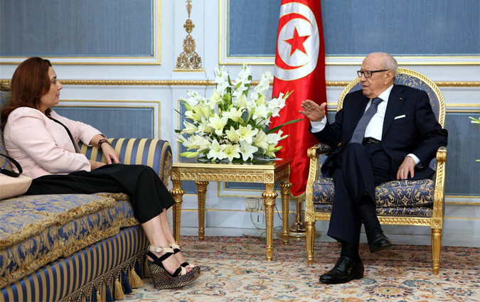 Bji Cad Essebsi s'entretient avec Wided Bouchamaoui et Fadhel Mahfoudh

