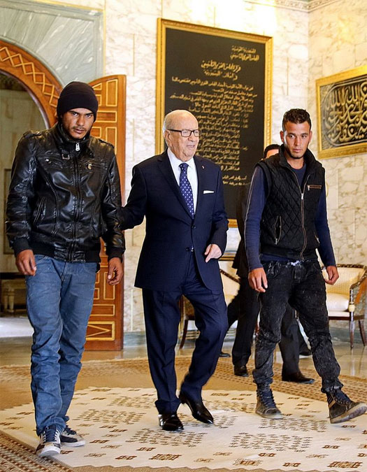 Bji Cad Essebsi reoit le frre et le cousin du dfunt berger Mabrouk Soltani au palais de Carthage