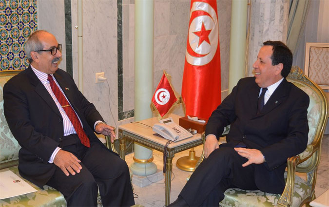 Khemaies Jhinaoui reoit l'ambassadeur des Emirats en Tunisie