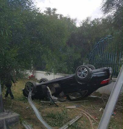 Le cortge de Rached Ghannouchi victime d'un accident de la route