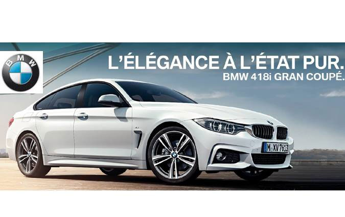 La BMW 418i Gran Coup disponible chez Ben Jema Motors  partir de 122.000 dinars TTC