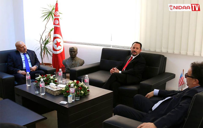Hafedh Cad Essebsi et Ridha Belhaj reoivent l'ambassadeur des Etats-Unis  Tunis