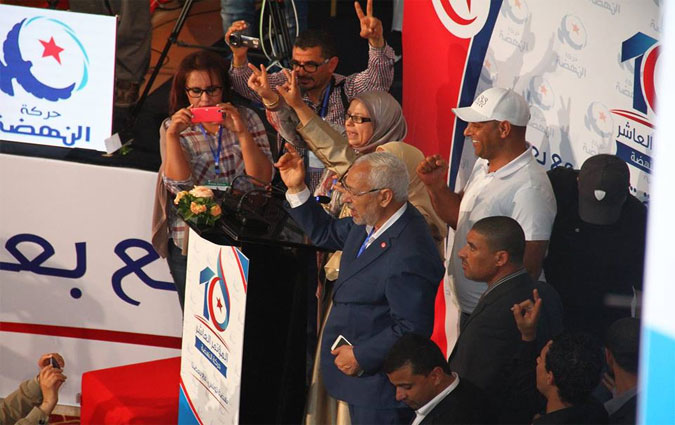 Rached Ghannouchi rlu  la tte d'Ennahdha avec 75,6%