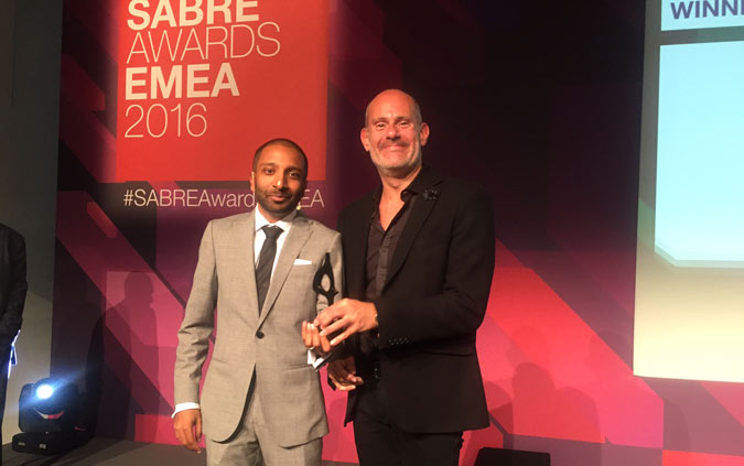Memac Ogilvy PR Agence de relations publiques de l'anne au Moyen-Orient lors de la crmonie des Sabre Awards EMEA 2016
