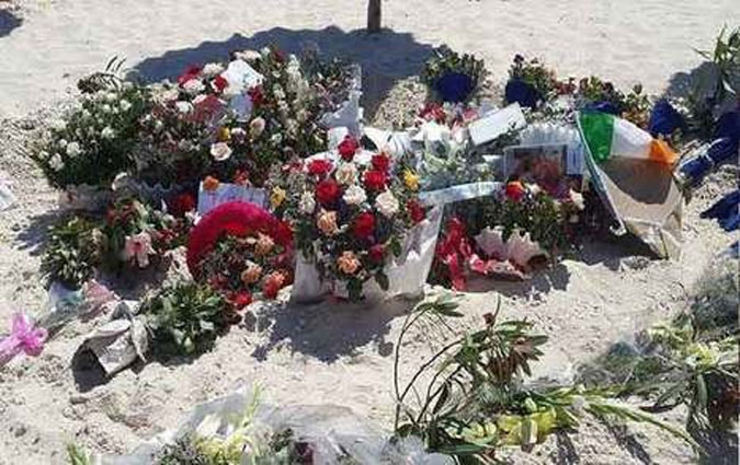 Commmoration de l'attentat de Sousse en prsence de Selma Elloumi Rekik et de Philip Hammond 