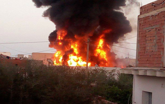 Sfax: Incendie de grande envergure dans un dpt de carburant 