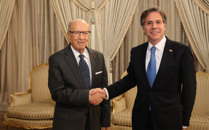 Bji Cad Essebsi et Habib Essid reoivent Tony Blinken
