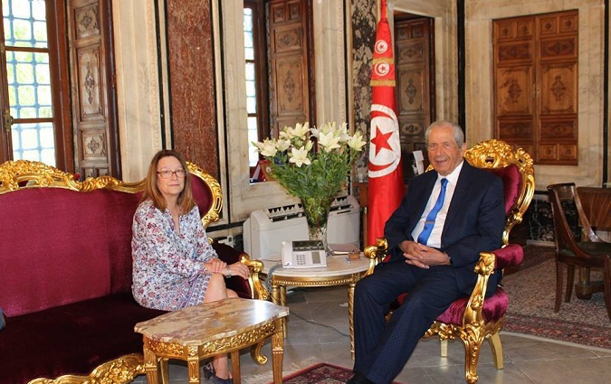 Mohamed Ennaceur rencontre Laura Baeza au palais  du Bardo