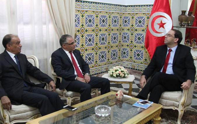 Youssef Chahed rencontre Mohsen Marzouk et Hafedh Cad Essebsi