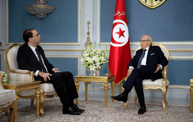 Bji Cad Essebsi reoit Youssef Chahed

