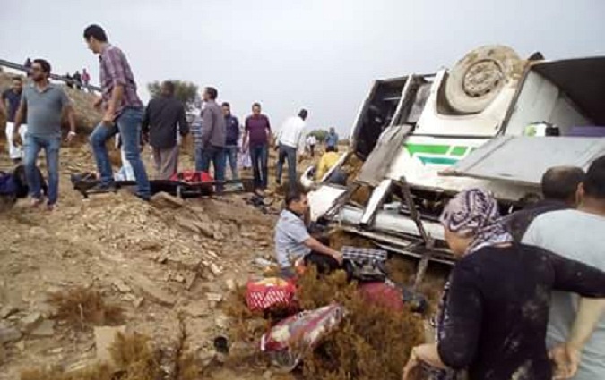 Zaghouan : 3 morts et 50 blesss lors du renversement d'un bus de la SNTRI 