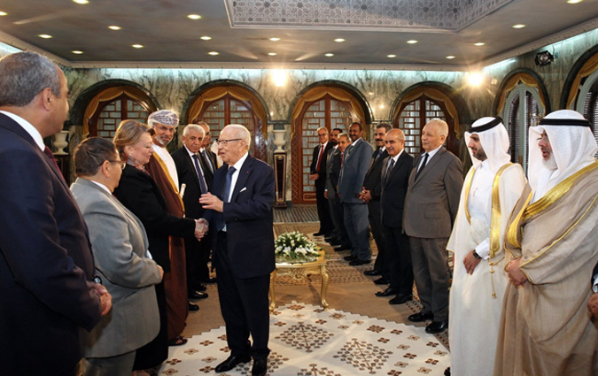 Bji Cad Essebsi reoit les prsidents de dlgations participant  la runion de l'Arabosai