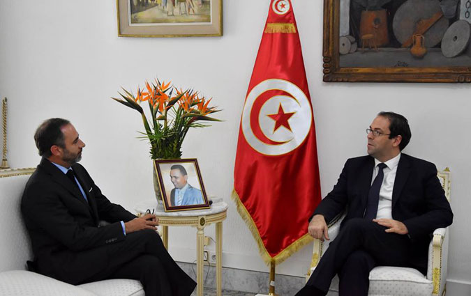 Youssef Chahed reoit l'ambassadeur de l'Union europenne en Tunisie