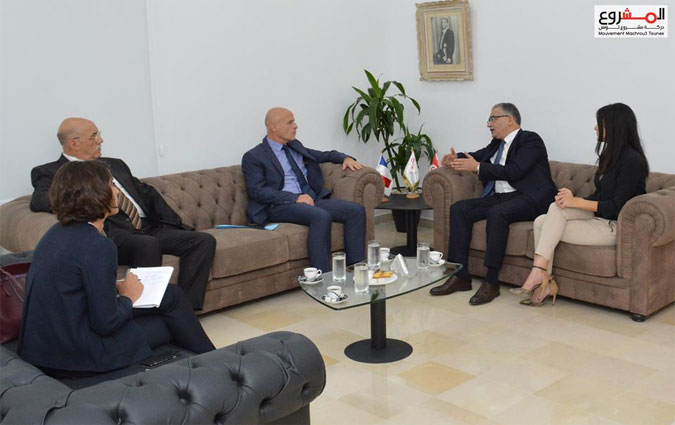 Mohsen Marzouk reoit  l'ambassadeur de France en Tunisie