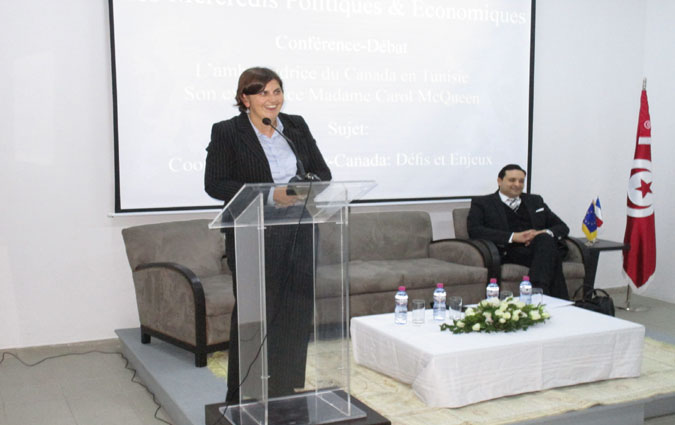 Carol Mc Queen  lUniversit europenne de Tunis : Nos pays partagent les mmes valeurs universelles