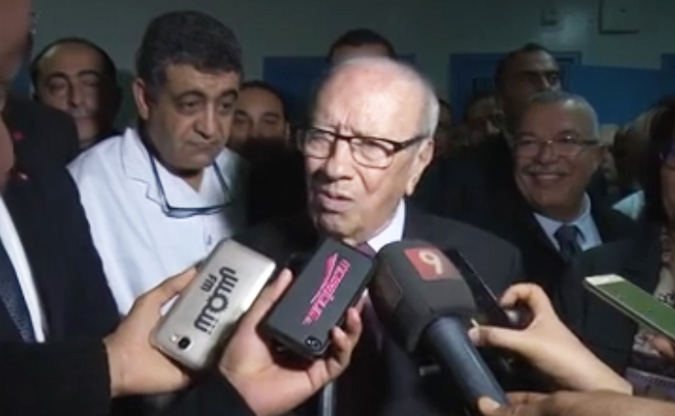 Bji Cad Essebsi qui crie, Noureddine Bhiri qui sourit

