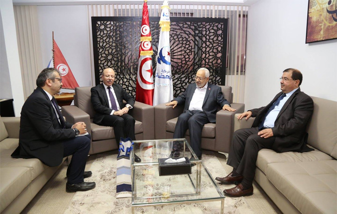 Rached Ghannouchi reoit l'ambassadeur turc en Tunisie

