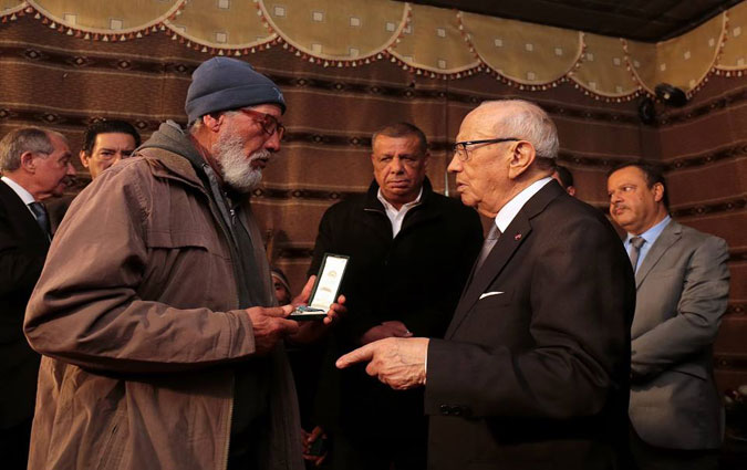 Bji Cad Essebsi reoit les familles des martyrs du bassin minier
