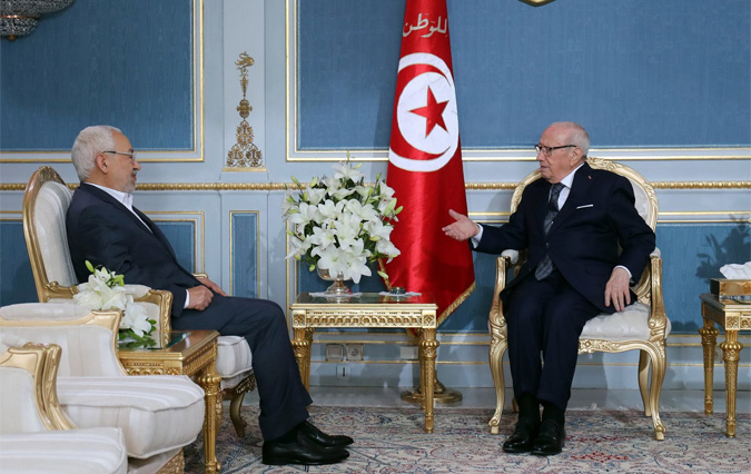 Bji Cad Essebsi reoit Rached Ghannouchi

