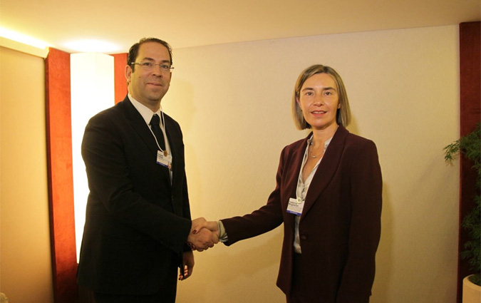 A Davos, Youssef Chahed rencontre Federica Mogherini