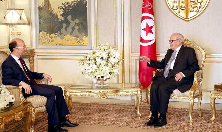 Bji Cad Essebsi reoit le ministre-prsident de la fdration de Wallonie-Bruxelles

