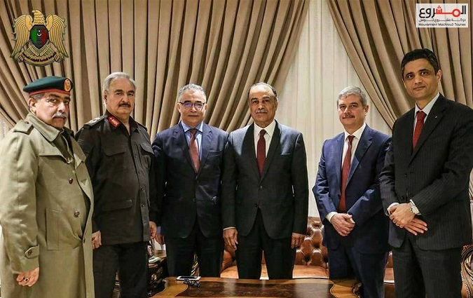 Photos de la rencontre entre Khalifa Haftar et Mohsen Marzouk